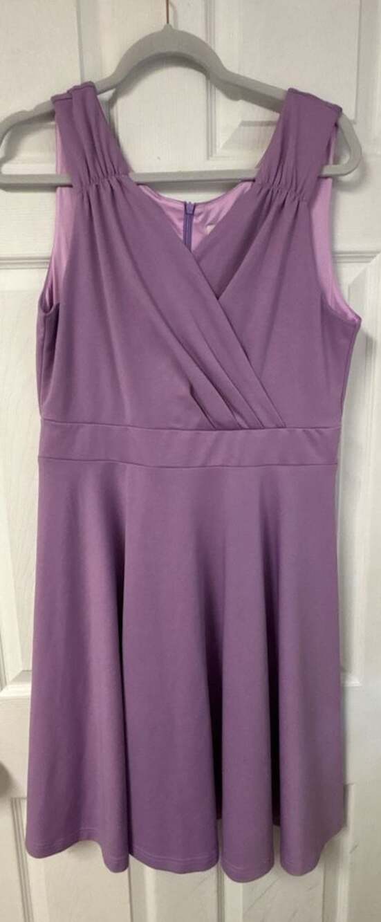 Grace Karin Fit and Flare Knee Length Dress Size LG Purple